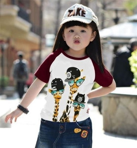 Tricou casual pentru copii cu imprimeu pentru fete si baieti