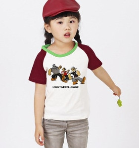 Tricou casual pentru copii cu imprimeu pentru fete si baieti