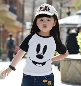 Tricou casual pentru copii cu imprimeu pentru fete si baieti