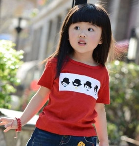 Tricou casual pentru copii cu imprimeu pentru fete si baieti