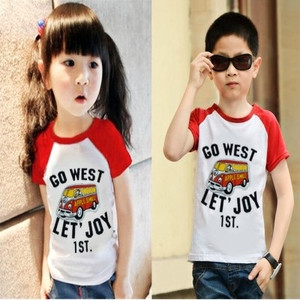 Tricou casual pentru copii cu imprimeu pentru fete si baieti