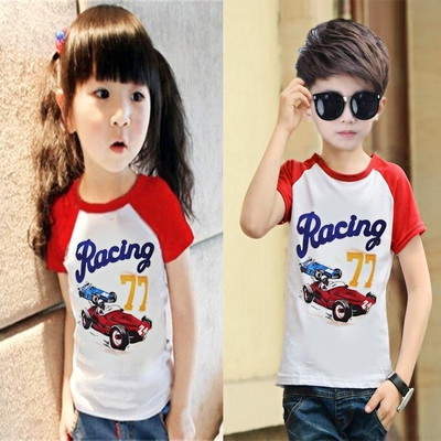 Tricou casual pentru copii cu imprimeu pentru fete si baieti