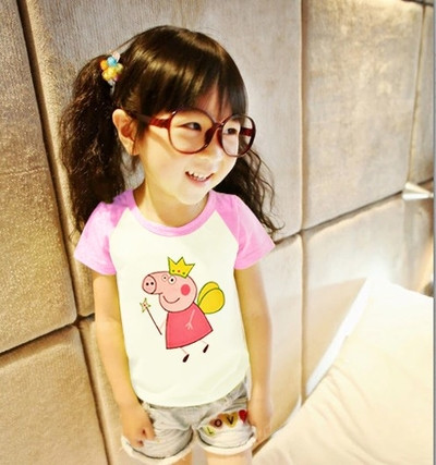 Tricou casual pentru copii cu imprimeu pentru fete si baieti