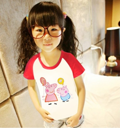 Tricou casual pentru copii cu imprimeu pentru fete si baieti