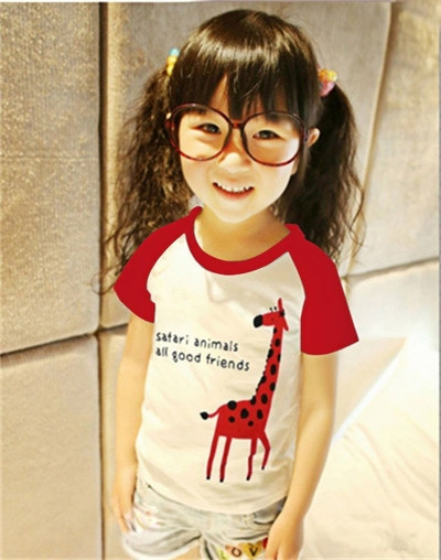 Tricou casual pentru copii cu imprimeu pentru fete si baieti
