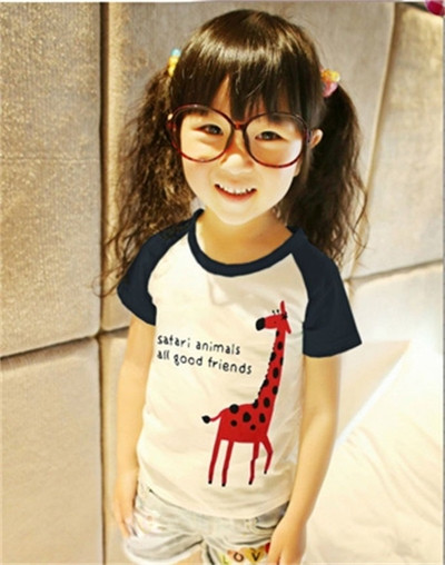 Tricou casual pentru copii cu imprimeu pentru fete si baieti