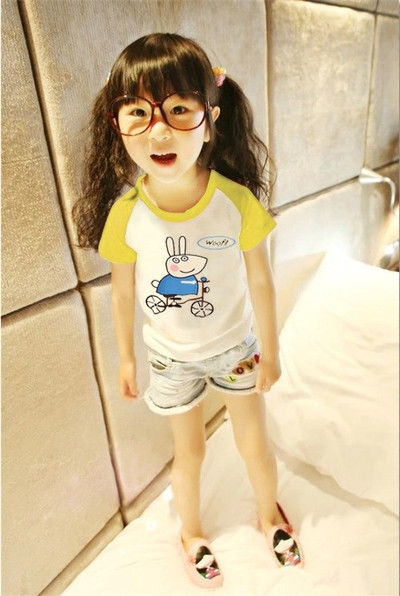 Tricou casual pentru copii cu imprimeu pentru fete si baieti