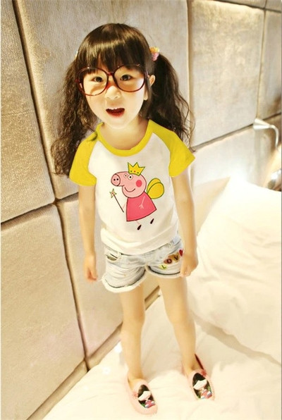 Tricou casual pentru copii cu imprimeu pentru fete si baieti