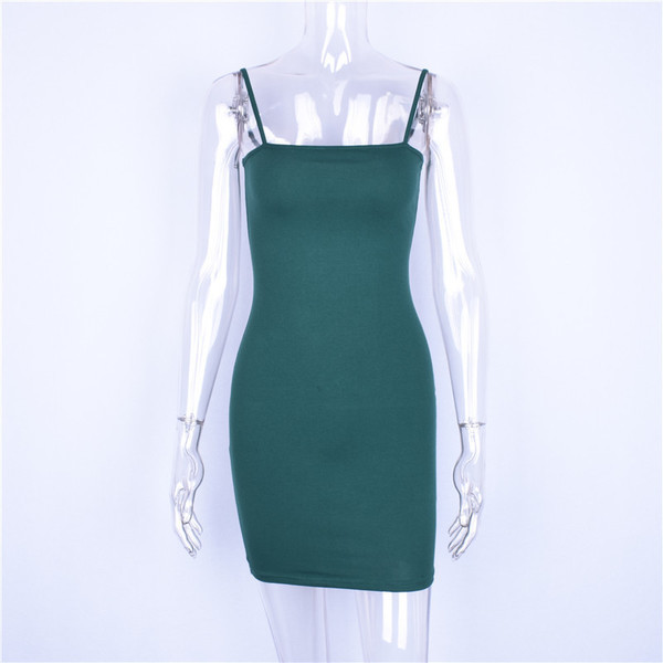 Rochie de vara de dama cu bretele subtiri in roz si verde