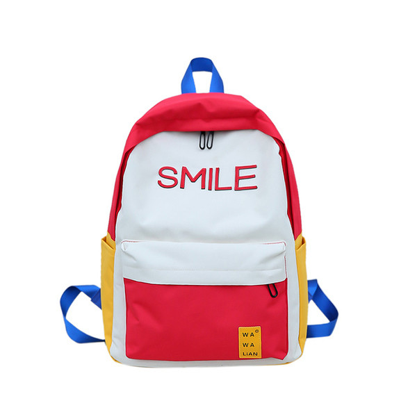 Rucsac de damă de zi cu zi cu o inscripție în trei culori