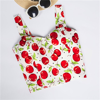 Къс дамски топ в различни флорални мотиви 