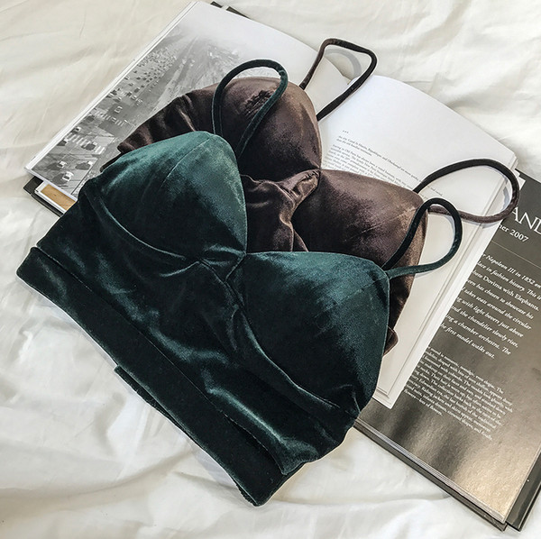 Top modern de dama scurt din piele intoarsa cu bretele subtiri in mai multe culori