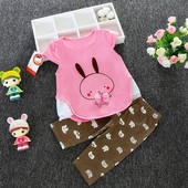 Βρεφικό σετ μοντέλο για κορίτσια και αγόρια - μπλουζάκι και κολάν με ψηλή μέση