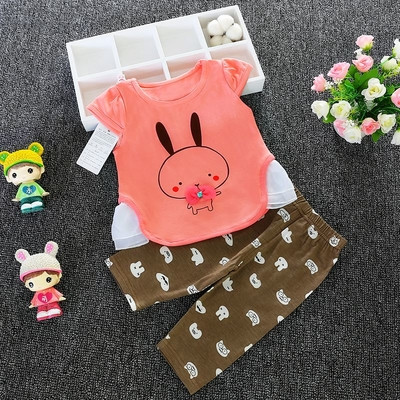 Βρεφικό σετ μοντέλο για κορίτσια και αγόρια - μπλουζάκι και κολάν με ψηλή μέση