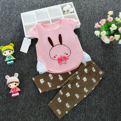 Βρεφικό σετ μοντέλο για κορίτσια και αγόρια - μπλουζάκι και κολάν με ψηλή μέση