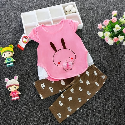 Βρεφικό σετ μοντέλο για κορίτσια και αγόρια - μπλουζάκι και κολάν με ψηλή μέση