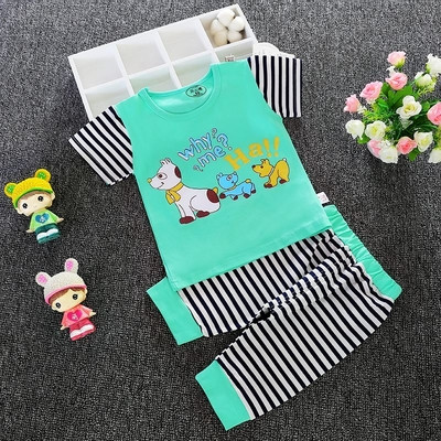 Βρεφικό σετ μοντέλο για κορίτσια και αγόρια - μπλουζάκι και κολάν με ψηλή μέση