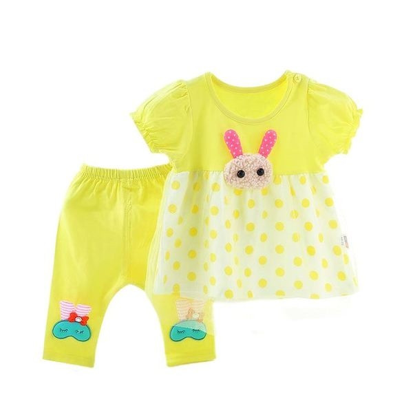 Βρεφικό σετ  μοντέλο για κορίτσια και αγόρια - μπλουζάκι και κολάν με ψηλή μέση