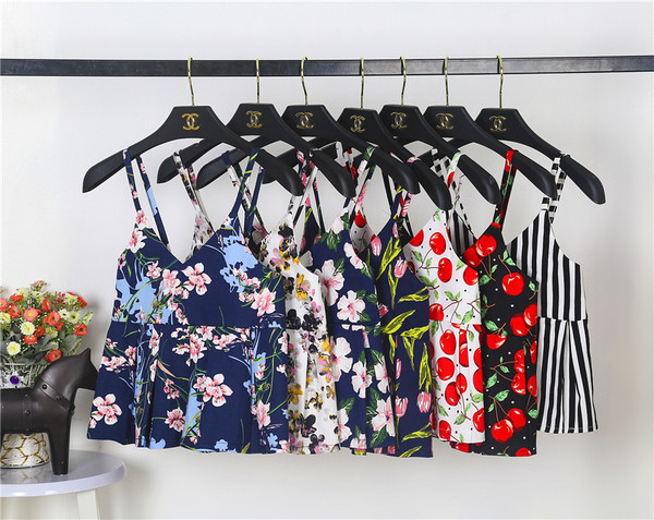 Maieu scurt de damă cu bretele în diferite modele