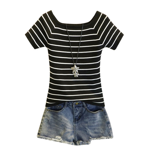 Γυναικεία κοντομάνικη μπλουζά - Λεπτό μοντέλο