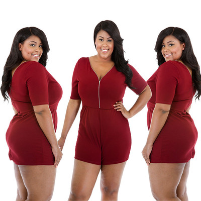 MAXI γυναικείες ολόσωμες φόρμες με φερμουάρ σε κόκκινο χρώμα