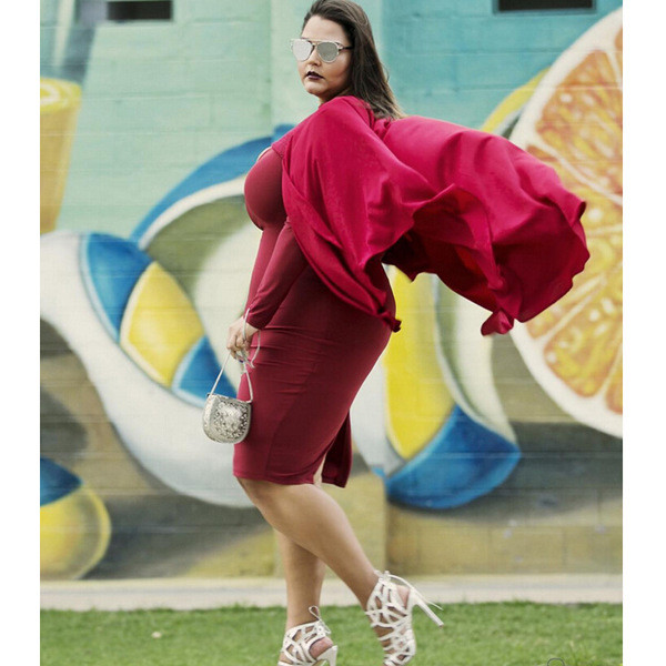 МАКСИ размер дамска  рокля в три цвята