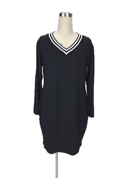 MAXI  μεγέθους καθημερινό μαύρο φόρεμα 