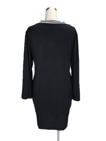 MAXI  μεγέθους καθημερινό μαύρο φόρεμα 