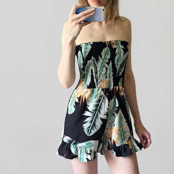 Γυναικείες αμάνικες φόρμες με floral μοτίβα