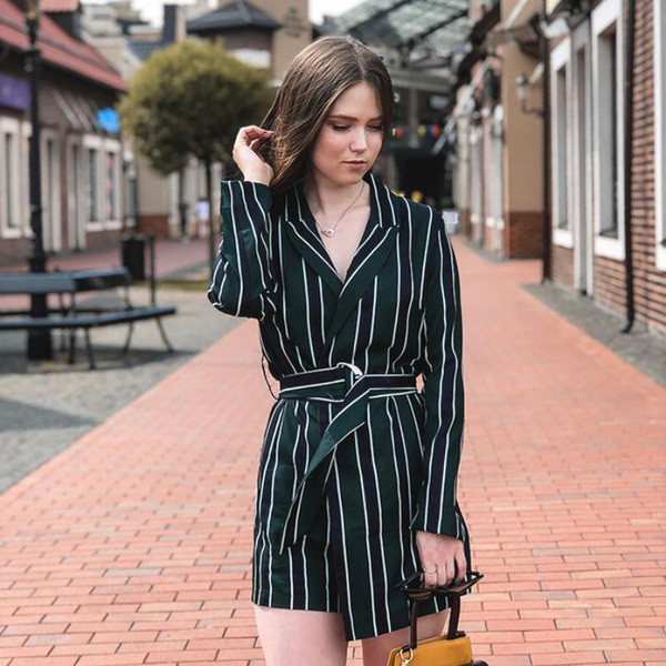 MAXI  γυναικείες ολόσωμες φόρμες με ζώνη και μακρύ μανίκι