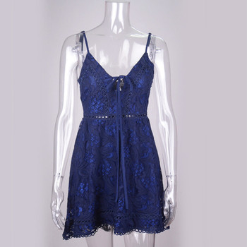 Μοντέρνο γυναικείο φόρεμα με ντεκολτέ σε σχήμα V σε διάφορα χρώματα