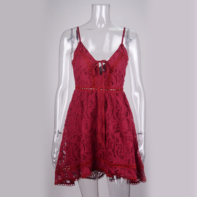 Μοντέρνο γυναικείο φόρεμα με ντεκολτέ σε σχήμα V σε διάφορα χρώματα