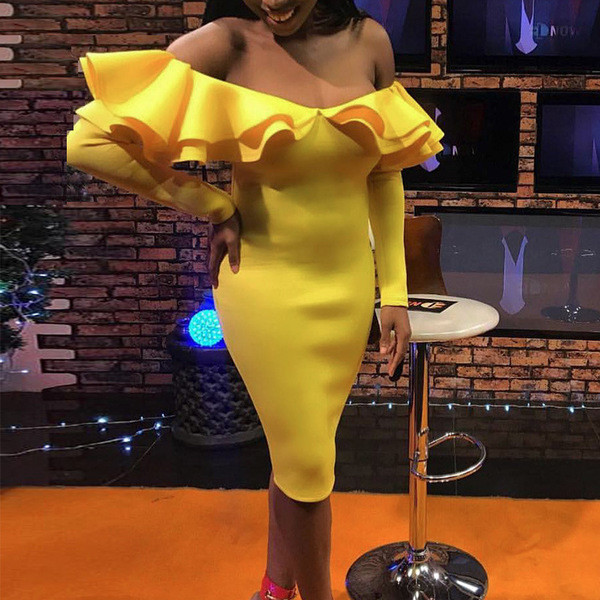 HIT Κομψό γυναικείο φόρεμα με μακριά μανίκια σε δύο χρώματα