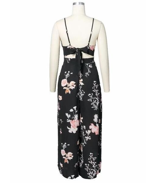 Γυναικεία ολόσωμι φόρμα V-neckline σε 2 χρώματα