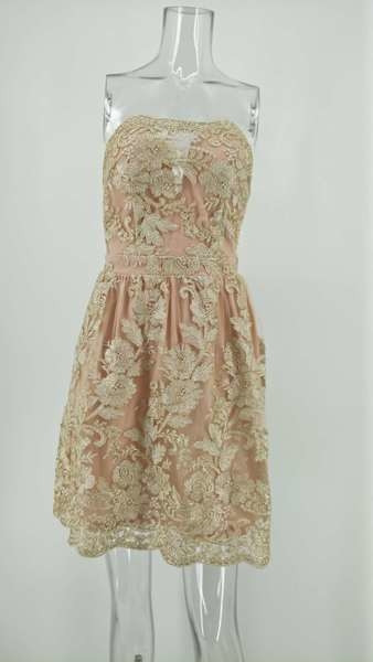 Γυναικείο φόρεμα από δαντέλα χωρίς μανίκια