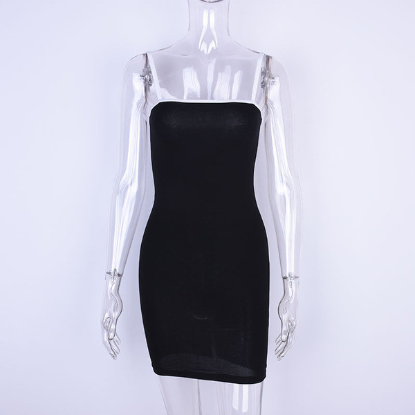 Καθημερινό γυναικείο φόρεμα  με λεπτούς ιμάντες σε δύο χρώματα