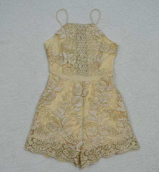 Γυναικεία ολόσωμι φόρμα με κεντήματα και λεπτά λουριά