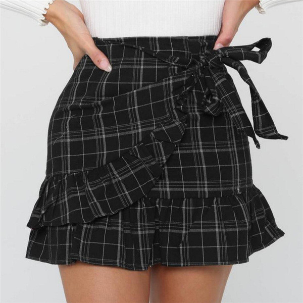 Ριγέ γυναικεία φούστα με ψηλή μέση