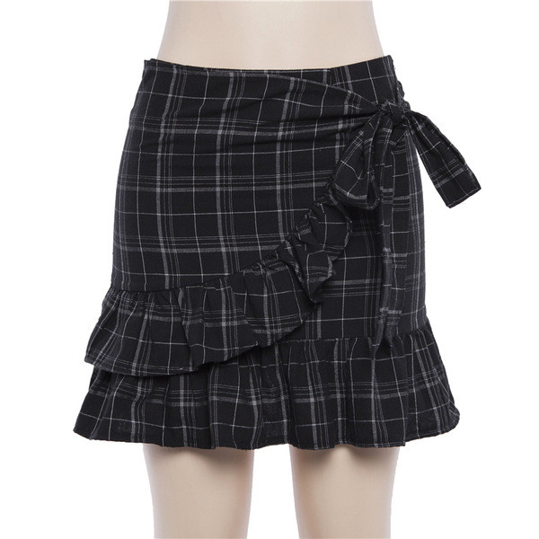 Ριγέ γυναικεία φούστα με ψηλή μέση