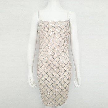 Σέξι γυναικείο φόρεμα σε κομψό σχέδιο και λεπτές λουρίδες