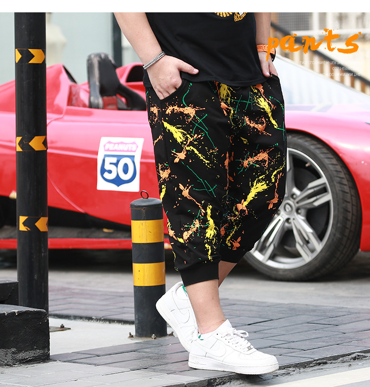 Pantaloni barbati 7/8 cu elemente colorate