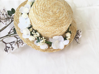 Γυναικείο καπέλο με 3D floral διακόσμηση