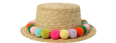 Γυναικείο καπέλο με floral διακόσμηση σε τρία μοντέλα