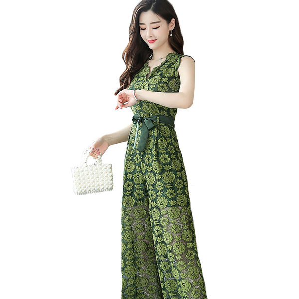 Κομψές γυναικείες φόρμες  με ζώνη και λαιμόκοψη σε σχήμα V σε 2 χρώματα