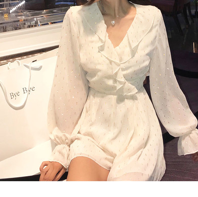 Κομψές γυναικείες φόρμες με λαιμό V και μακριά μανίκια