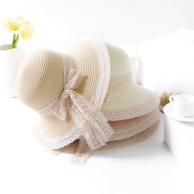 Palarie de dama eleganta cu panglica si dantela in mai multe culori