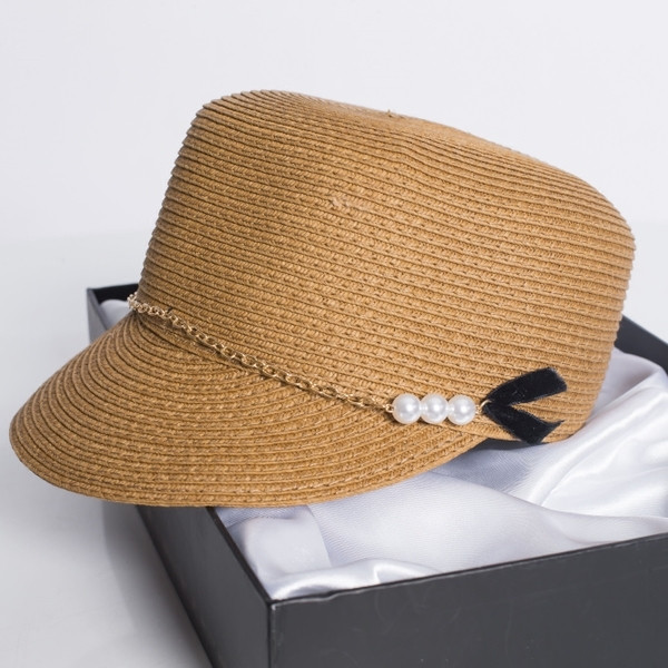 Palarie moderna de dama cu lant si perle in trei culori