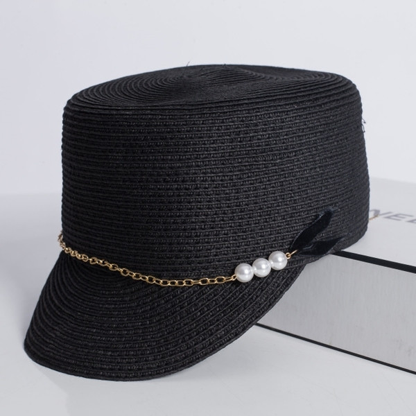 Palarie moderna de dama cu lant si perle in trei culori