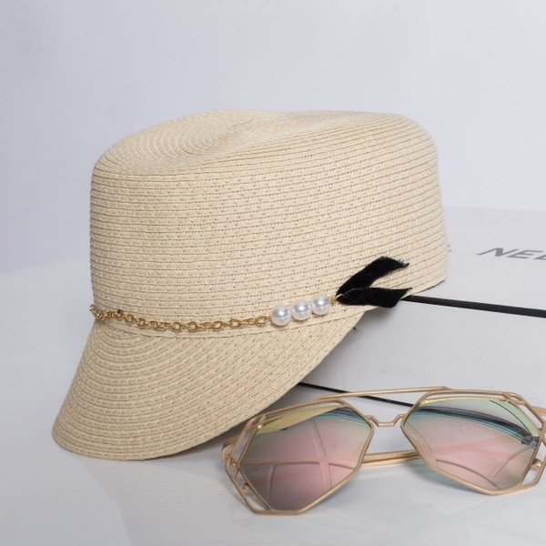 Palarie moderna de dama cu lant si perle in trei culori