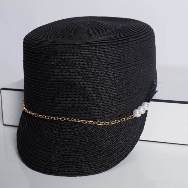 Palarie moderna de dama cu lant si perle in trei culori